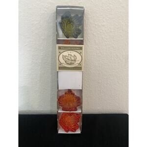 Williams-Sonoma Set of 4 Taper Holders Fall Leaf Design